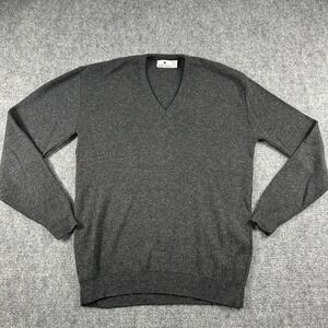 Robert Bruce Sweater Mens 2XLT Gray‎ V Neck Knit Speckled Big Tall Made In USA